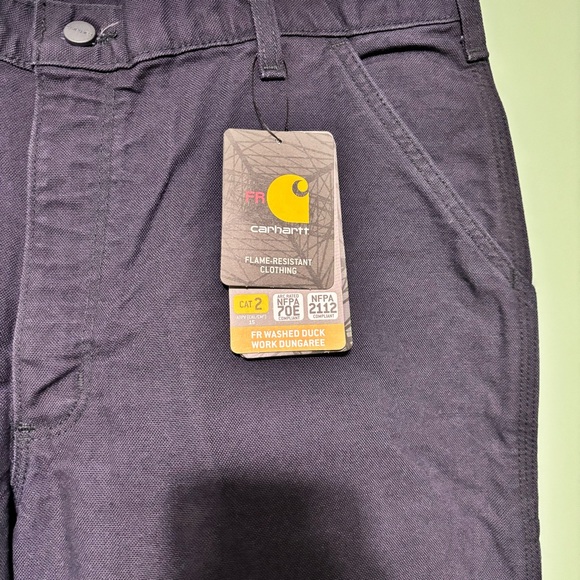 NWT Carhartt Navy Blue Flame Resistant Work Pants size 36x30 Original Fit - Picture 11 of 11